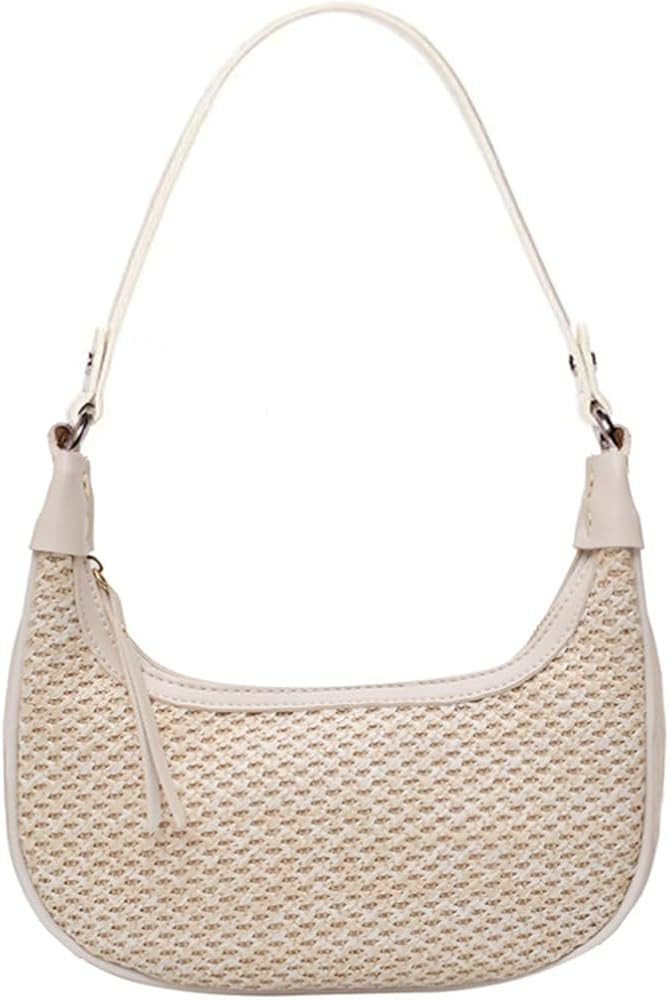 Amazon.com: RTGGSEL Boho Summer Retro Women's Straw Rattan Beach Tote Bag Crossbody Shoulder Bags... | Amazon (US)