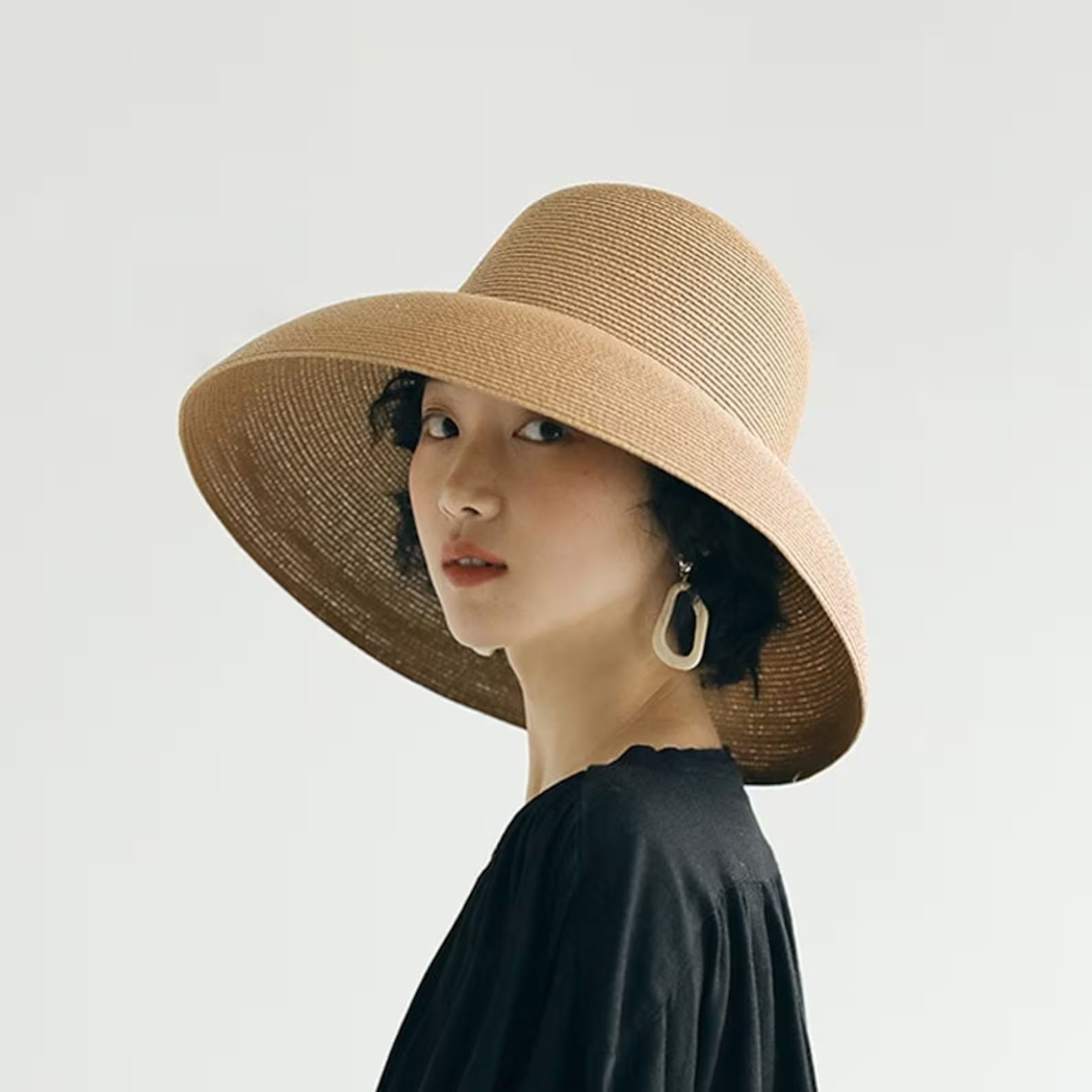 Handmade Women Summer Sun Hat Big Eaves Beach Japanese Hepburn Style Holiday Fold Fisherman Cap T... | Etsy (UK)
