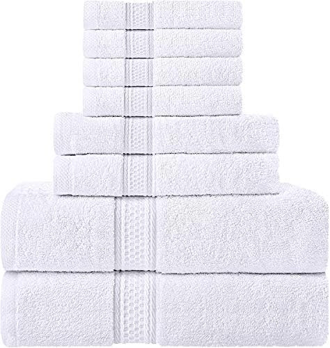 Utopia Towels White Towel Set, 2 Bath Towels, 2 Hand Towels, and 4 Washcloths, 600 GSM Ring Spun Cot | Amazon (US)