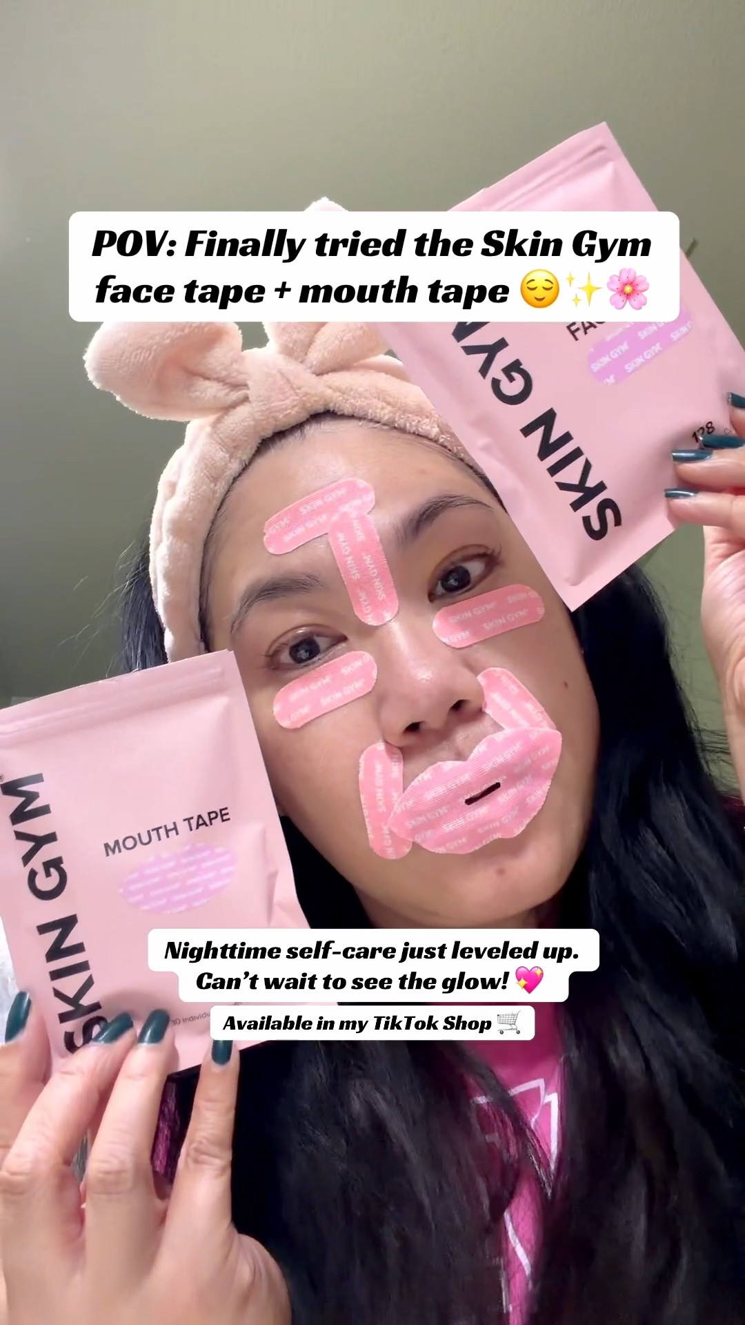 @POV: Finally tried the Skin Gym face tape + mouth tape 😌✨
Nighttime self-care just leveled up. Can’t wait to see the glow! 💖 #ad
@skingym
#SkinGym #FaceTape
#madammmstyleicon #MouthTape #SkincareRoutine #NightRoutine #BeautyRoutine #SelfCare #GlowUp #TikTokMadeMeTryIt #SkincareAddict #amazon 

#LTKgrwm #LTKBeauty #LTKselfcare