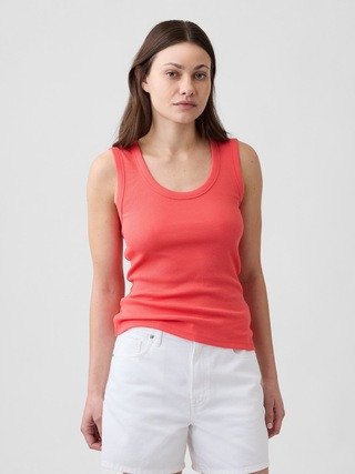 Ribbed Scoopneck Tank Top | Gap Factory