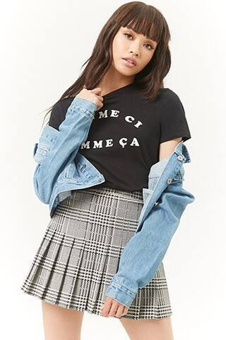 Pleated Glen Plaid Skirt | Forever 21 (US)