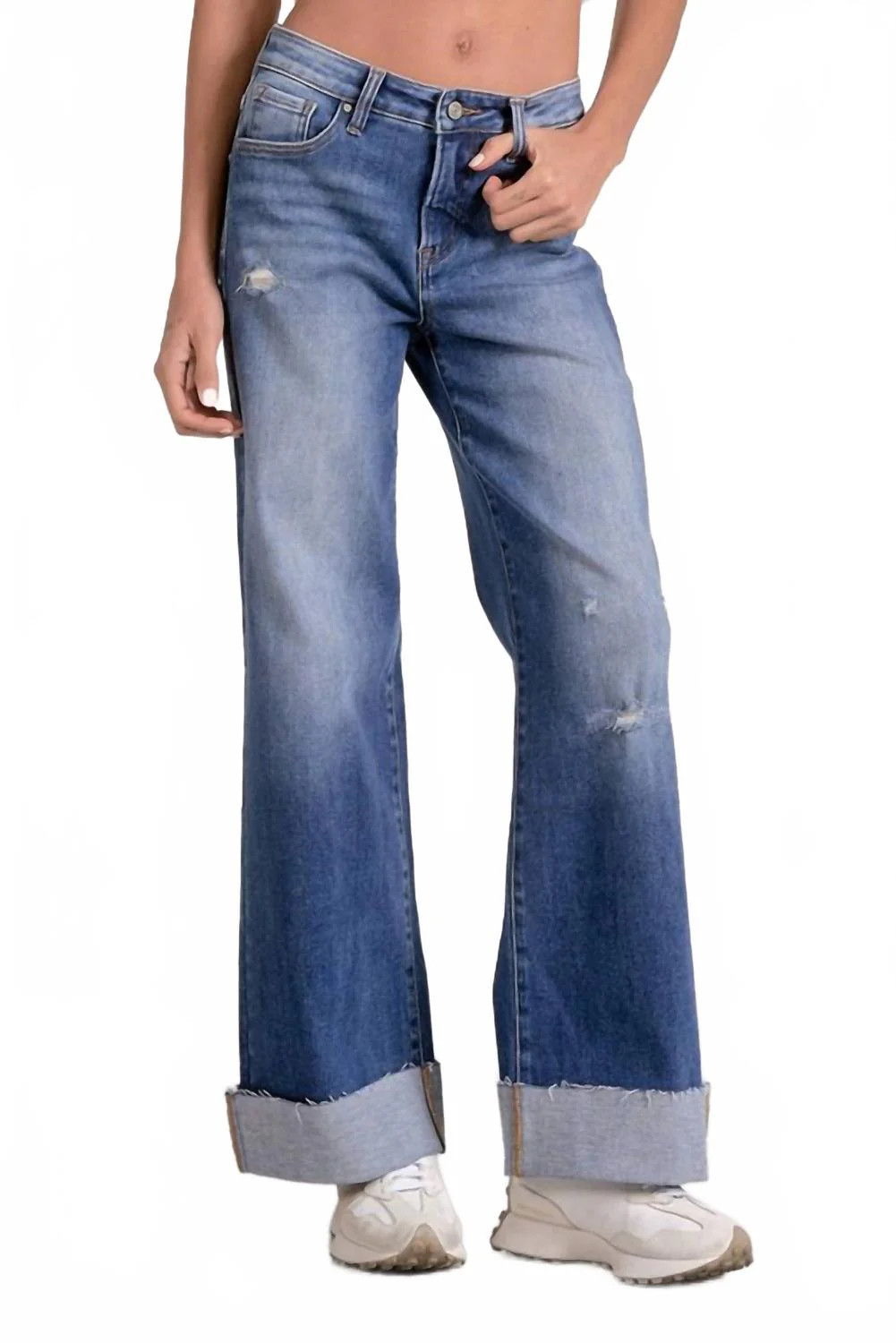Jett Cuffed Bottom Jean In Denim Wash | Shop Simon