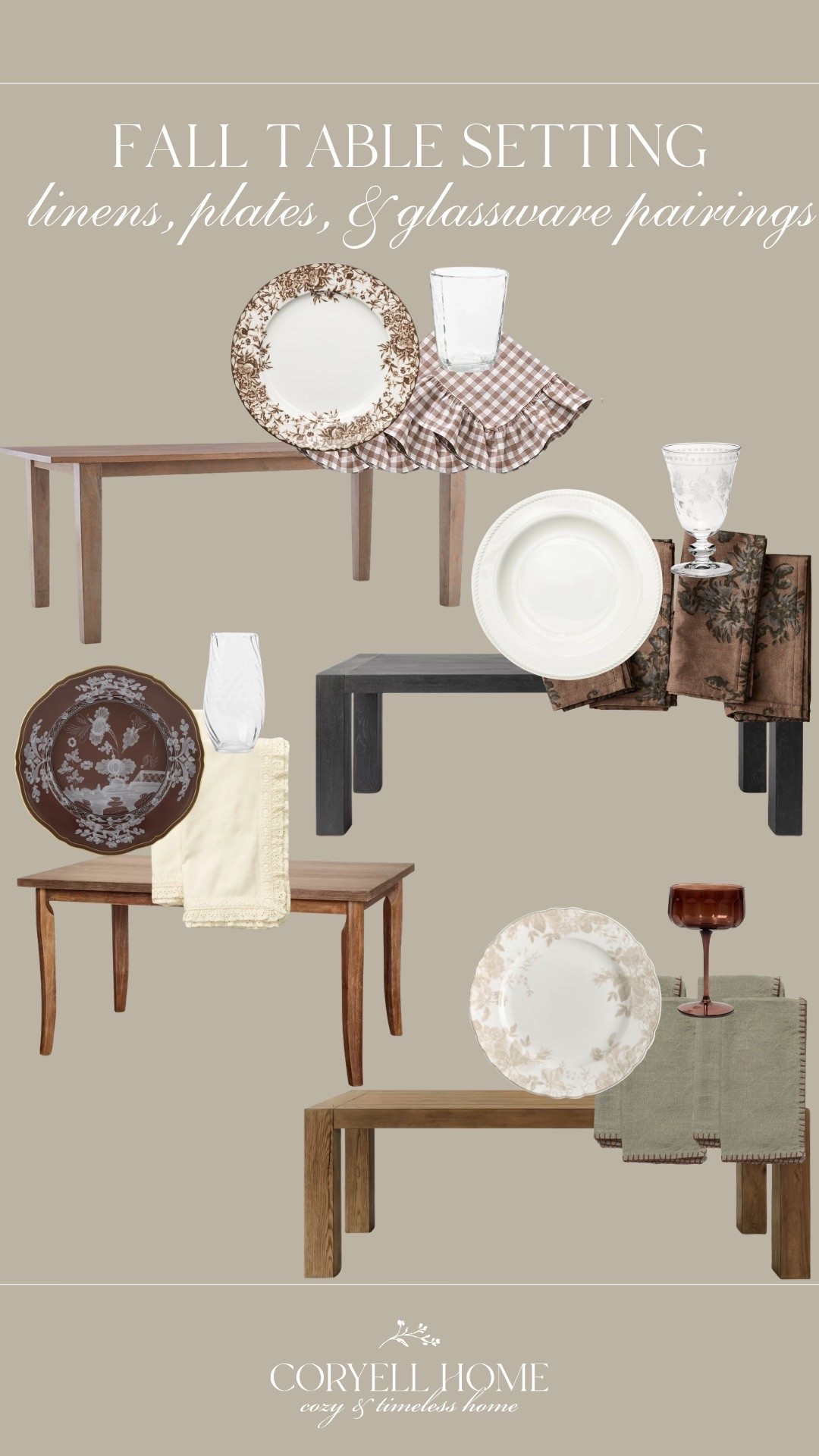 Fall table setting pairings! These dining tables, pretty linen napkins, dinnerware plates, and glassware are such gorgeous combos. Whether you’re hosting a fall dinner party or Thanksgiving, look no further than the above. 😍

#LTKHome #LTKSeasonal