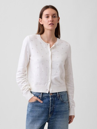 CashSoft Pointelle Cardigan | Gap Factory