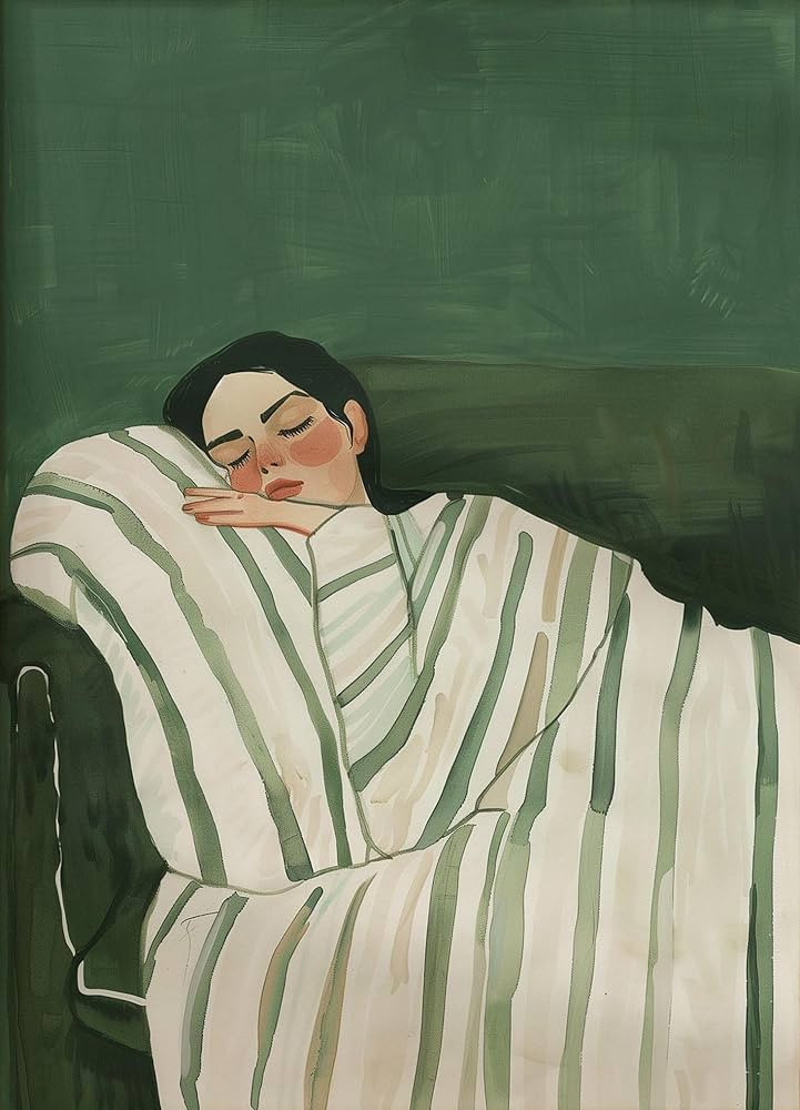 DYHOLILAND Vintage Minimalist-Wall Art-Abstract Woman Lying Sofa Poster For Minimalism Enthusiast... | Amazon (US)