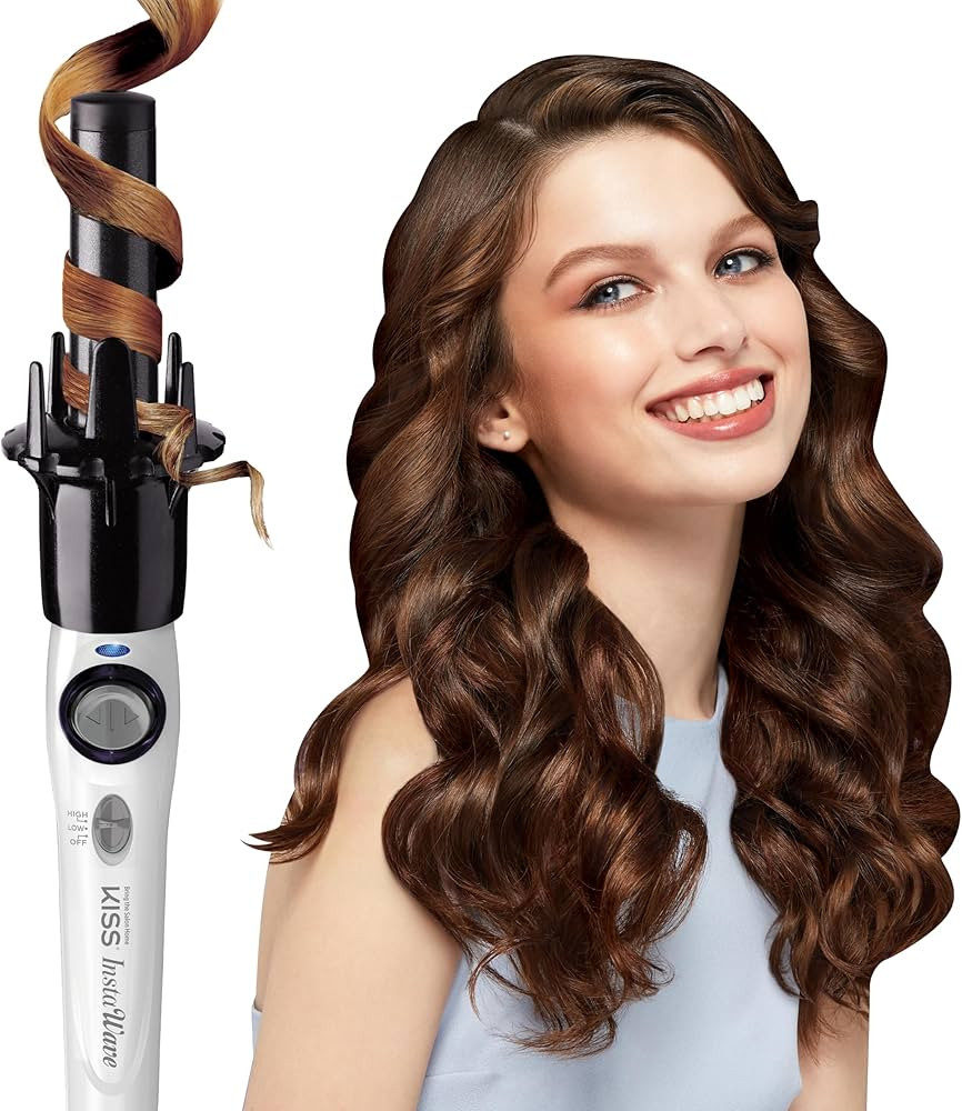 KISS Instawave Deluxe Automatic Rotating Curling Iron, Ceramic Ionic Technology, Tangle Preventio... | Amazon (US)