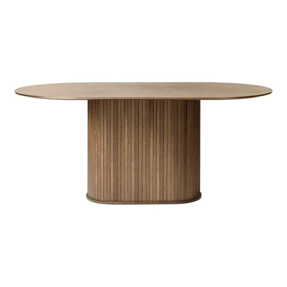 Unique Furniture Modern 71" Oval Dining Table in Smoked Oak | Walmart (US)