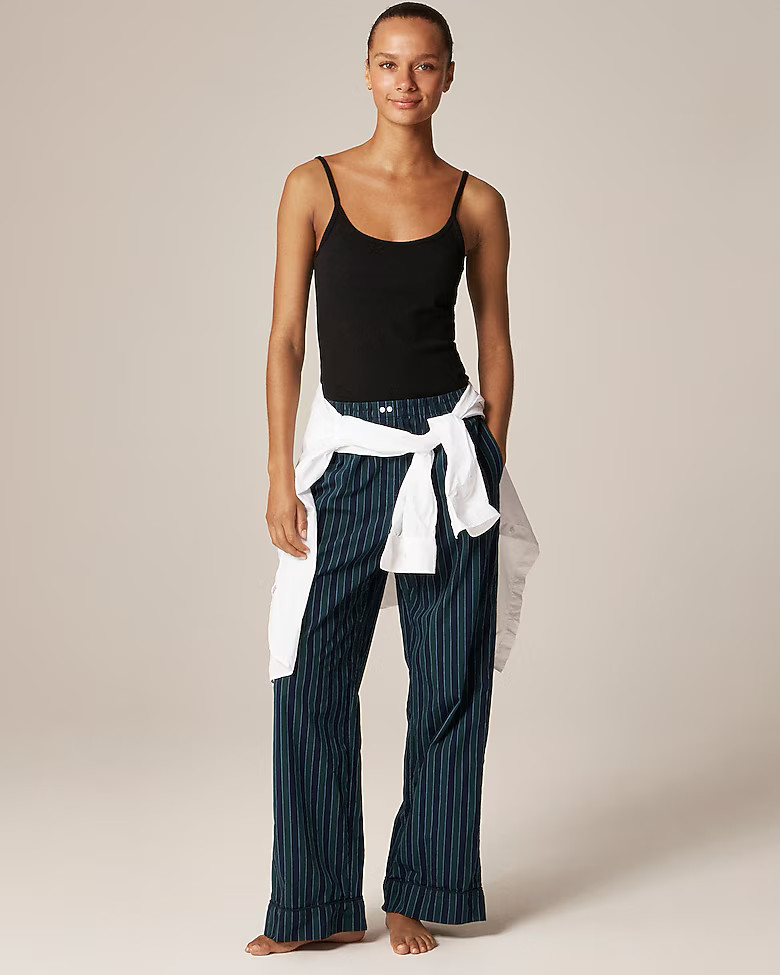 top rated4.8Summary of 103 reviewsCotton poplin pajama pant in peppermint stripe$39.99$79.50 (50%... | J. Crew US