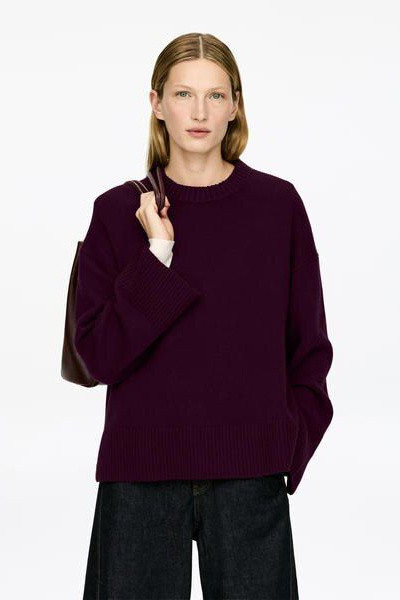 Oversized Pure Cashmere Jumper​ – Burgundy – ARKET EU | Arket EU
