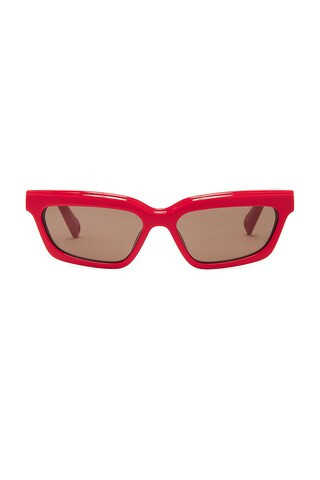 JACQUEMUS Salon Sunglasses in Red, Silver, & Grey from Revolve.com | Revolve Clothing (Global)