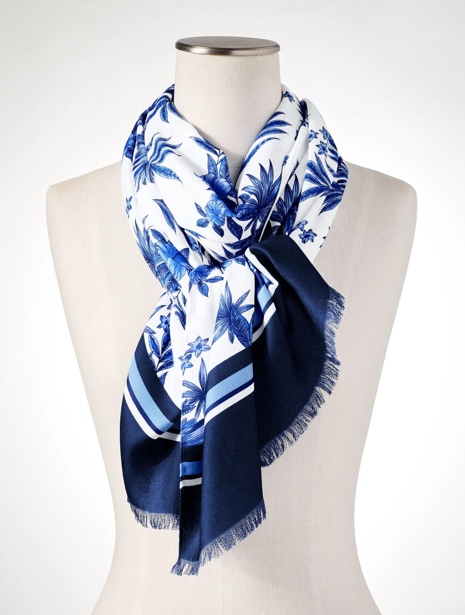 Painted Palms Oblong Scarf | Talbots