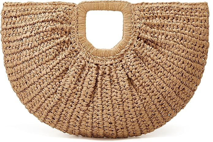 Tote Bag for Women Straw Purse Summer Beach Travel Tote Straw Tote Bags Large Beach Purse | Amazon (US)