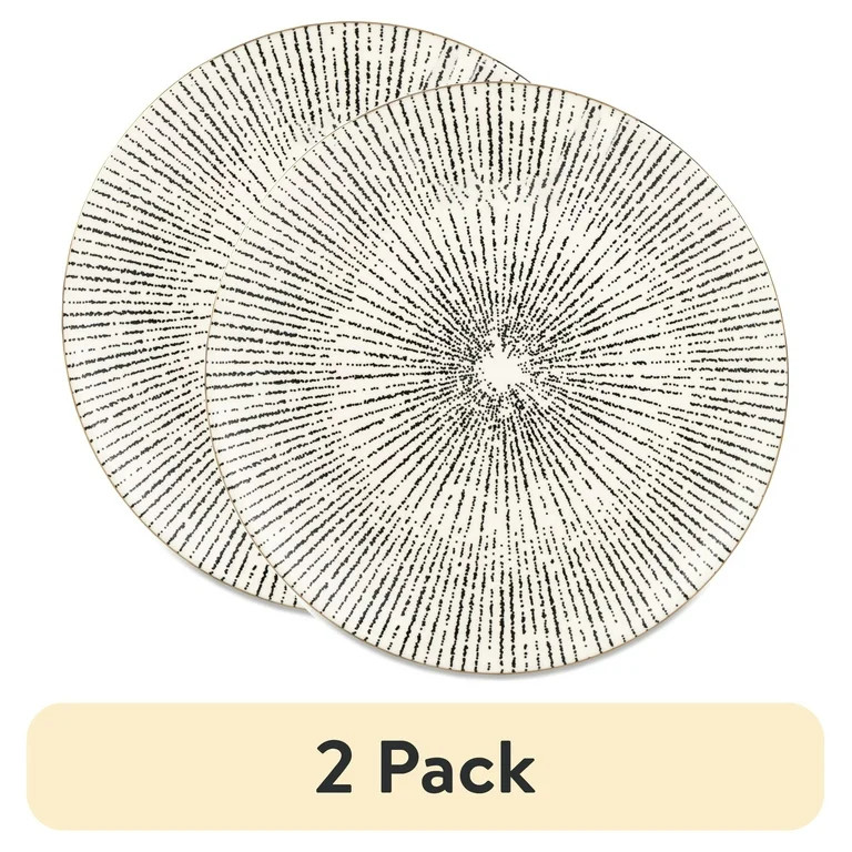 (2 pack) Thyme & Table Riley Ceramic Salad Plate | Walmart (US)