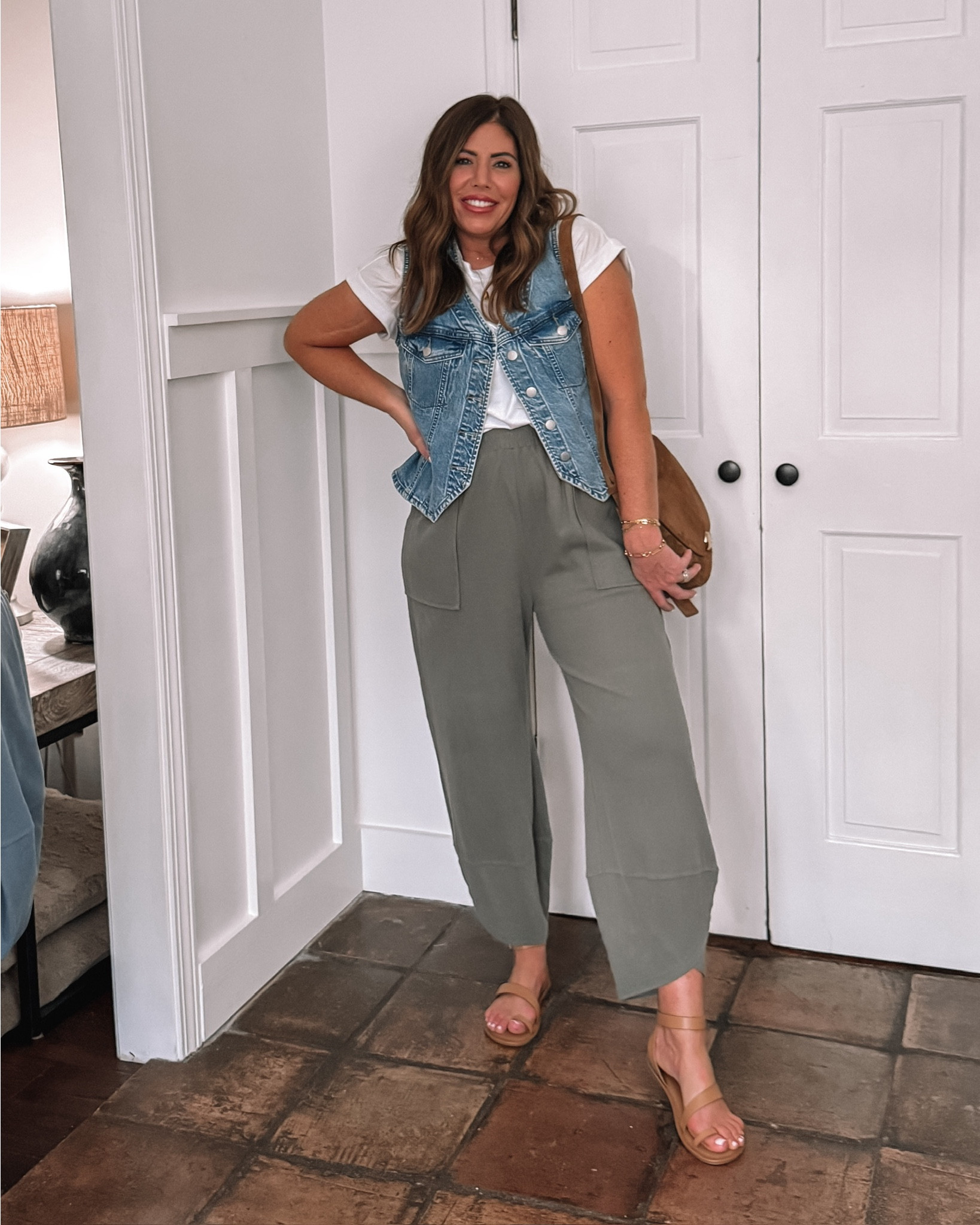 Must have look for less comfy pants from Amazon!! On sale for under $30 available in several colors. Size down one size for a flattering fit. Lightweight ribbed Cotton/poly harem style pants that are super comfy and versatile! You can style them so many different ways they are a must have for spring and summer and pretty much year-round‼️

#LTKMidsize #LTKSaleAlert #LTKOver40