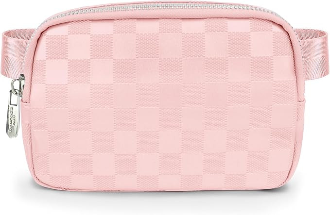 DANCOUR Checkered Belt Bag, Cross Body Bag, Fanny Pack, Leather Fanny Pack Crossbody, Fanny Packs... | Amazon (US)