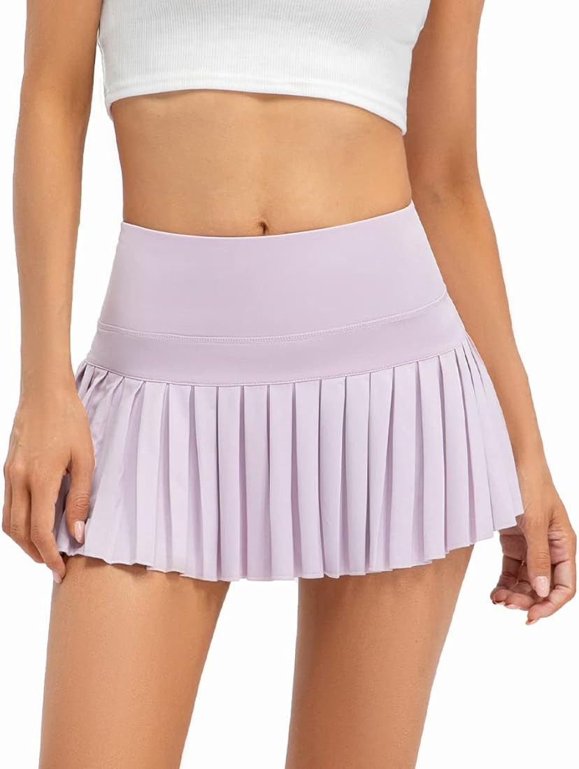 Women Tennis Skirt Pleated Golf Skirts with Pockets Workout Sports Running Athletic Skort Mini | Amazon (US)
