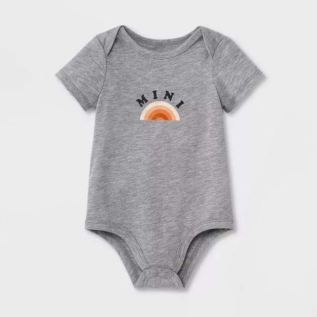Grayson Mini Baby Rainbow 'Mini' Bodysuit - Gray | Target