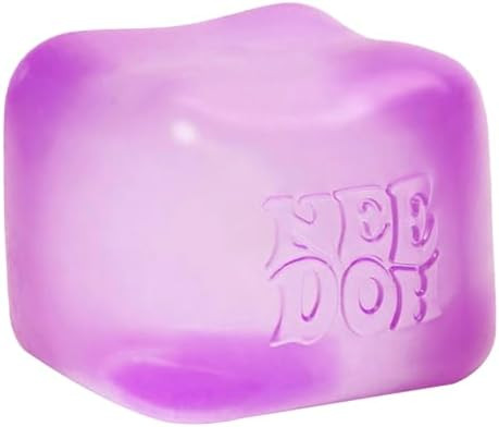 Schylling NeeDoh Nice Cube -Sensory Squeeze Toy with Super Solid Squish - 2.25" Cube (Purple) | Amazon (US)
