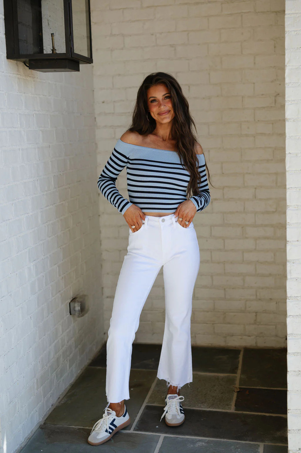 Vintage Cropped Flares-White | These Three