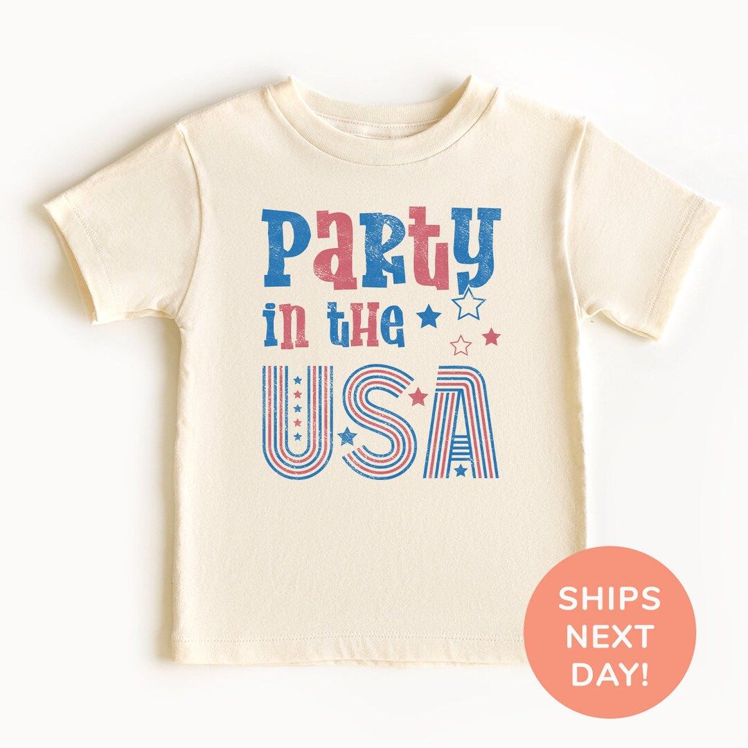 Party in the USA Shirt and Onesie®, Fourth of July Toddler & Youth Shirt, USA Independence Day S... | Etsy (US)