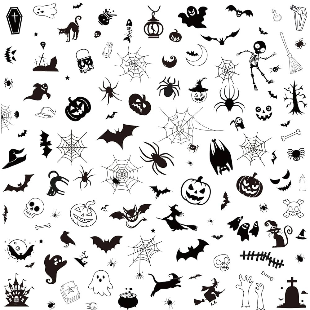 XZENTIRA 182 PCS Halloween Waterproof Temporary Tattoo Stickers 15 Sheets Bat Spider Fake Tattoos... | Amazon (US)