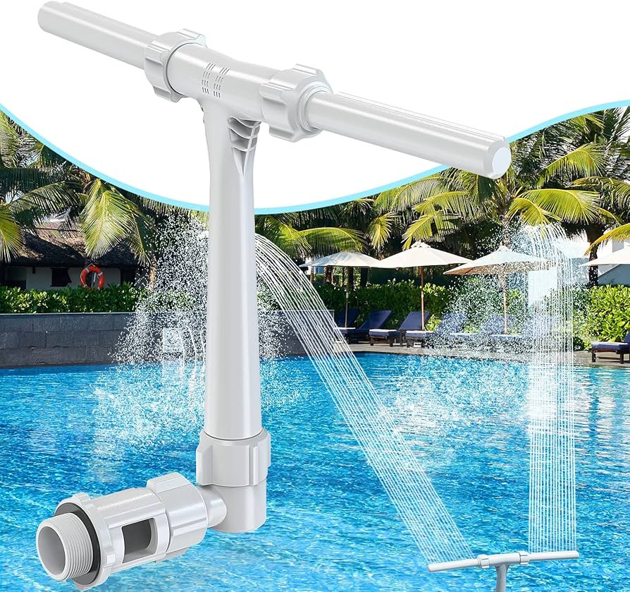 Pool Fountain - Dual Spray Water Fountains for above Ground/Inground Pools, 2-in-1 Adjustable Wat... | Amazon (US)