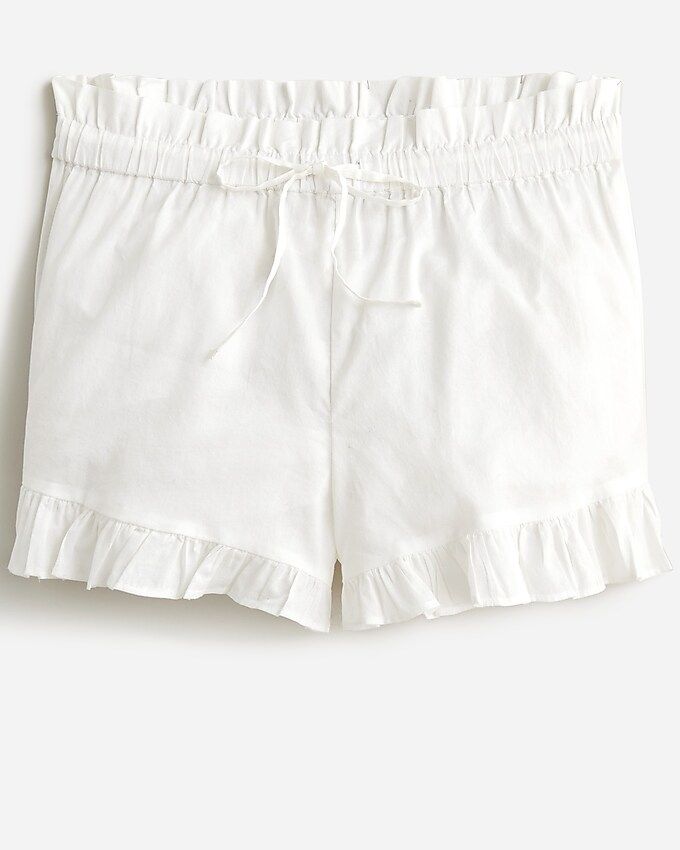 Cotton voile ruffle beach short | J. Crew US