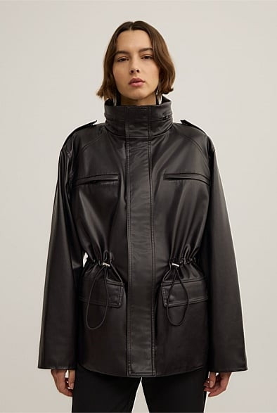 Drawcord Funnel Neck Jacket | Witchery (AU)