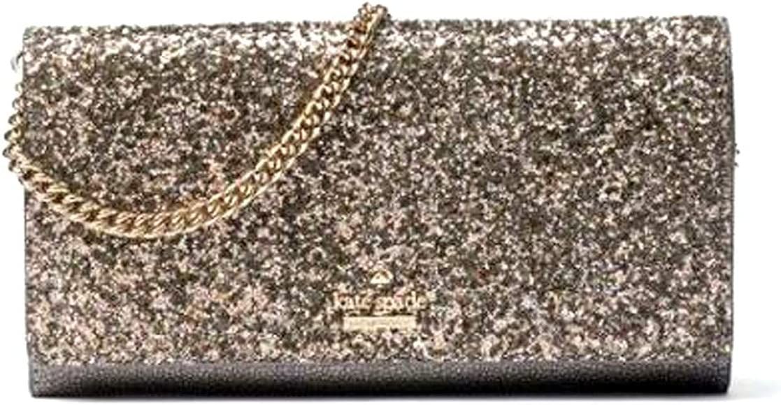 Kate Spade Laurel Way Glitter Milou Evening Clutch Bag - Gunmetal | Amazon (US)