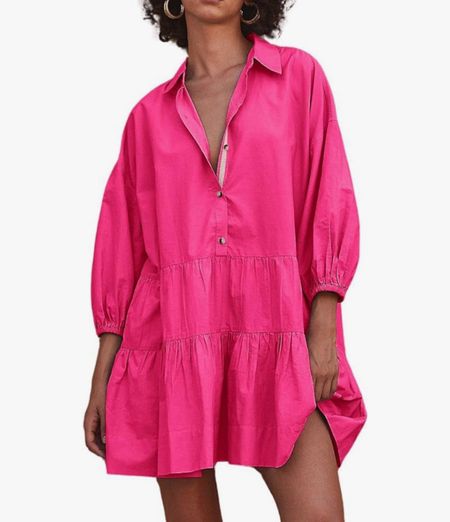 Pink tiered shirt dress 


#LTKFindsUnder100 #LTKOver40 #LTKFindsUnder50
