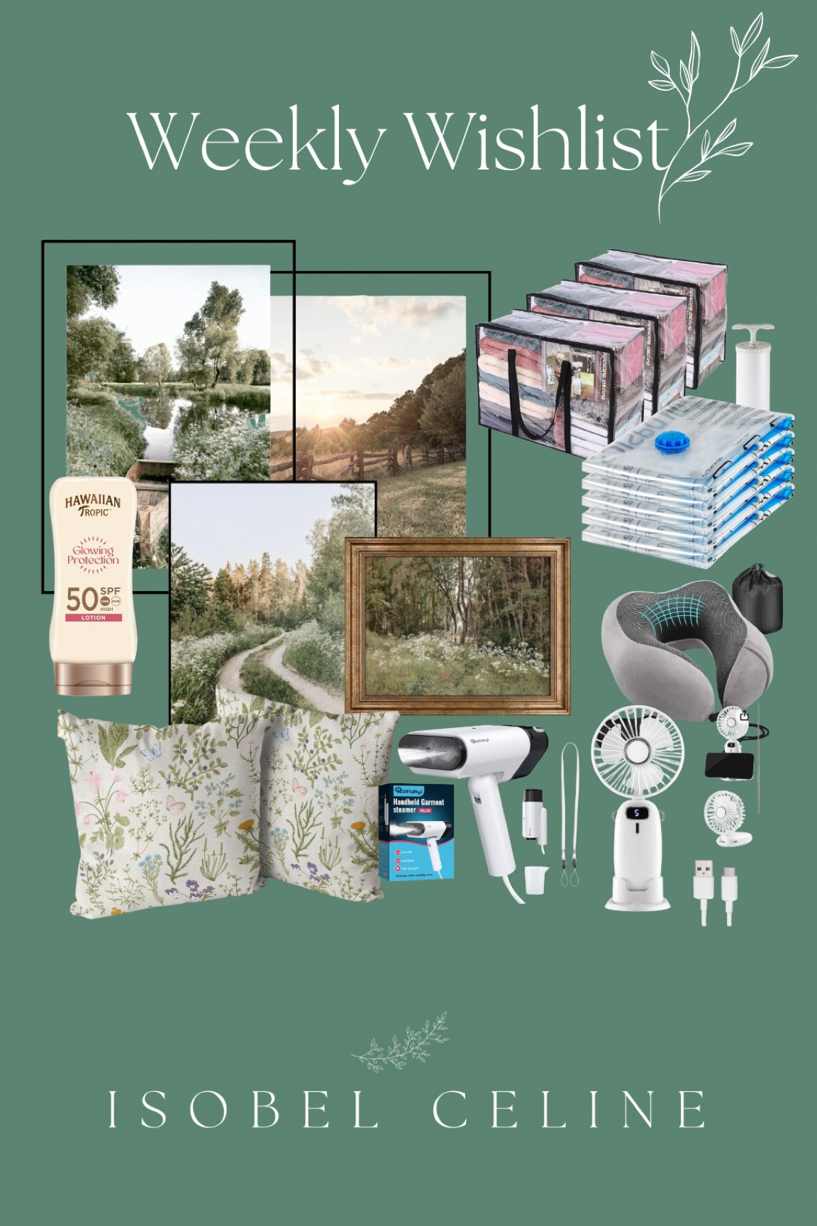 Weekly wishlist with travel essentials, household storage, homeware and artwork. 

#LTKuk #LTKtravel #LTKhome