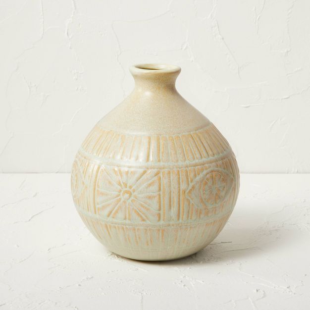 Teal Embossed Vase - Opalhouse&#8482; designed with Jungalow&#8482; | Target