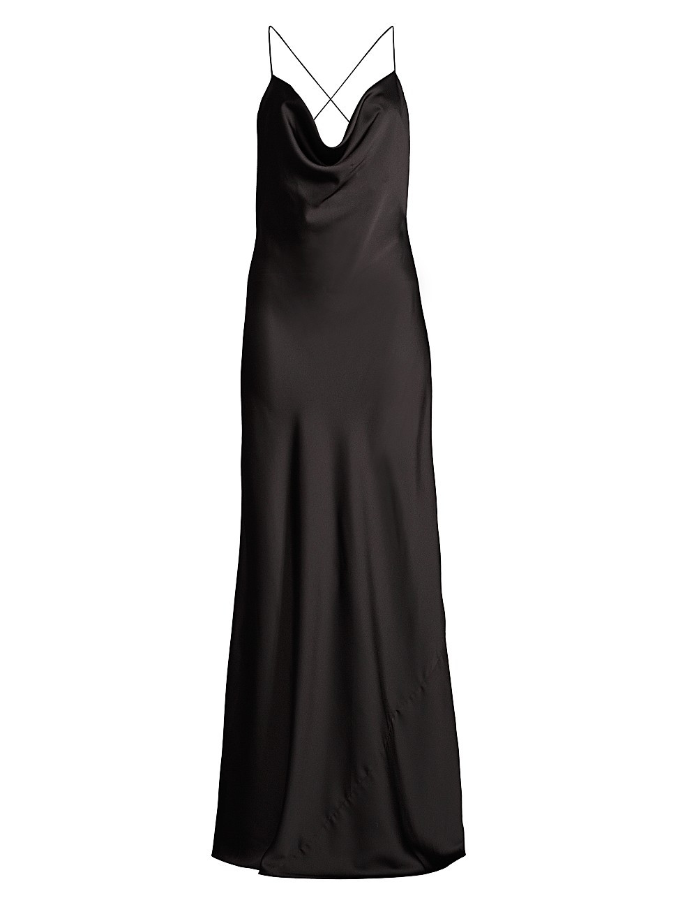 Jay Godfrey Women's Sands Draped Satin Gown - Black - Size 0 | Saks Fifth Avenue