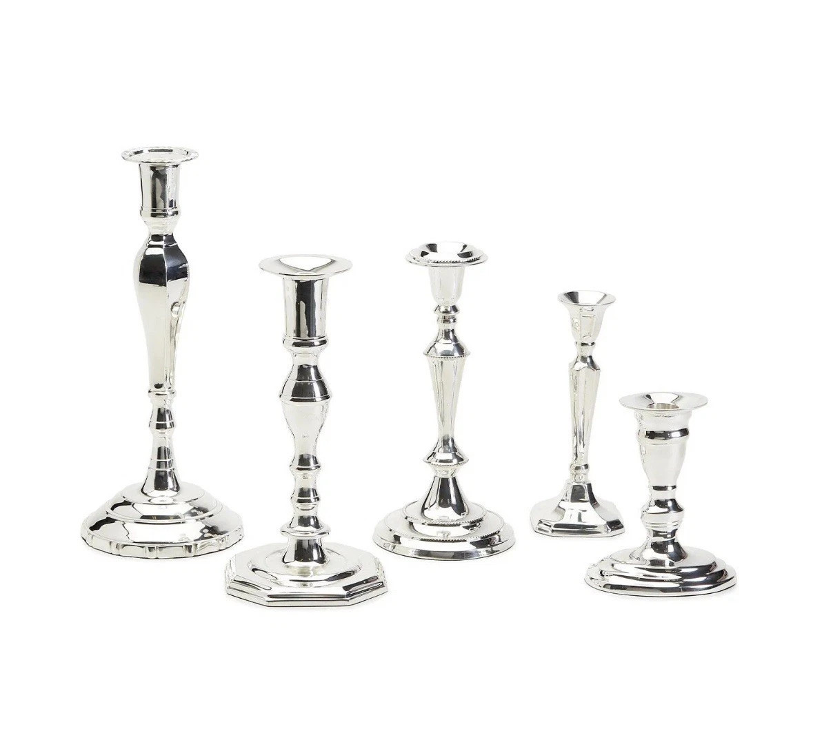 Two's Company 1926 Silver Soiree Candlesticks Holder Set of 5 | eBay US