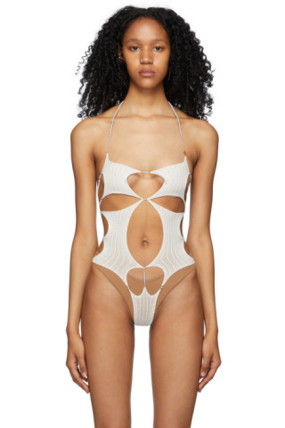 Off-White Halter Neck Bodysuit | SSENSE