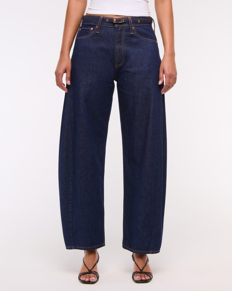 Women's Mid Rise Barrel Jean | Women's Clearance | Abercrombie.com | Abercrombie & Fitch (US)