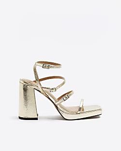 Gold Buckle Platform | River Island (UK & IE)