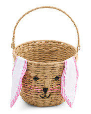 10in Paper Easter Bunny Basket With Gingham Ears | Baskets & Storage | Marshalls | Marshalls