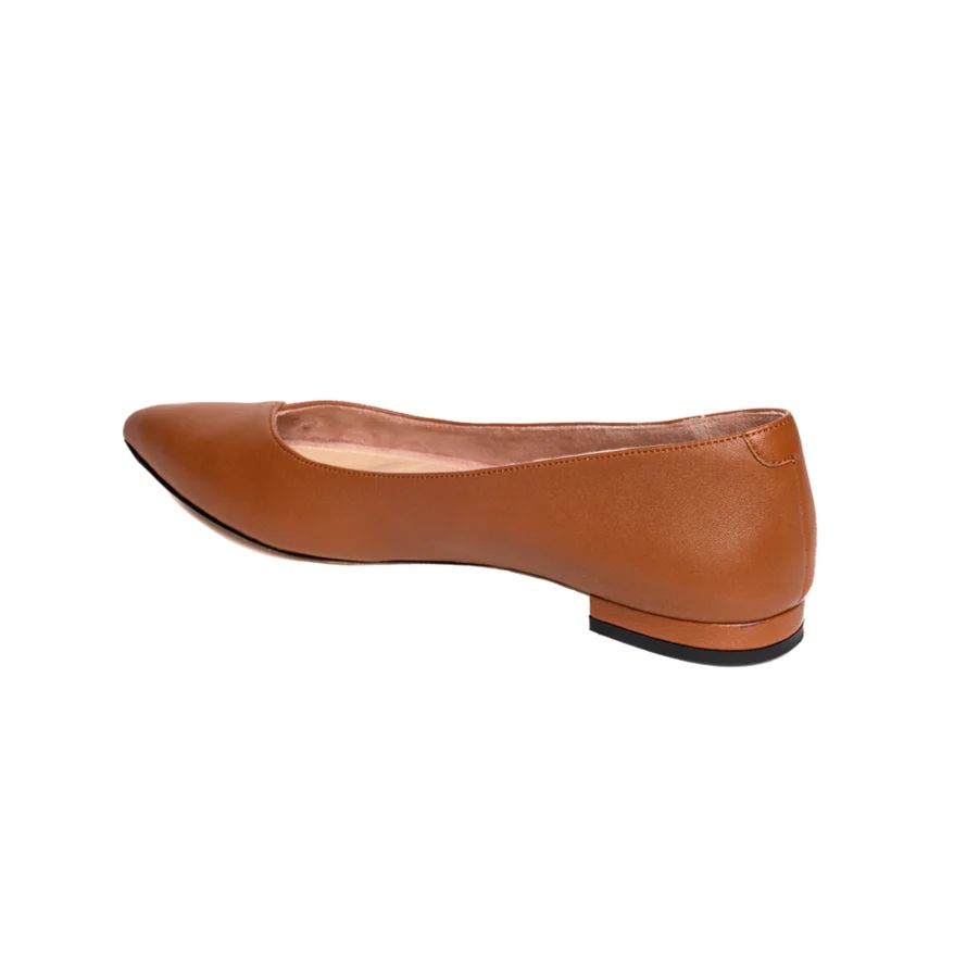 Courageous Caramel Leather Flat | ALLY Shoes