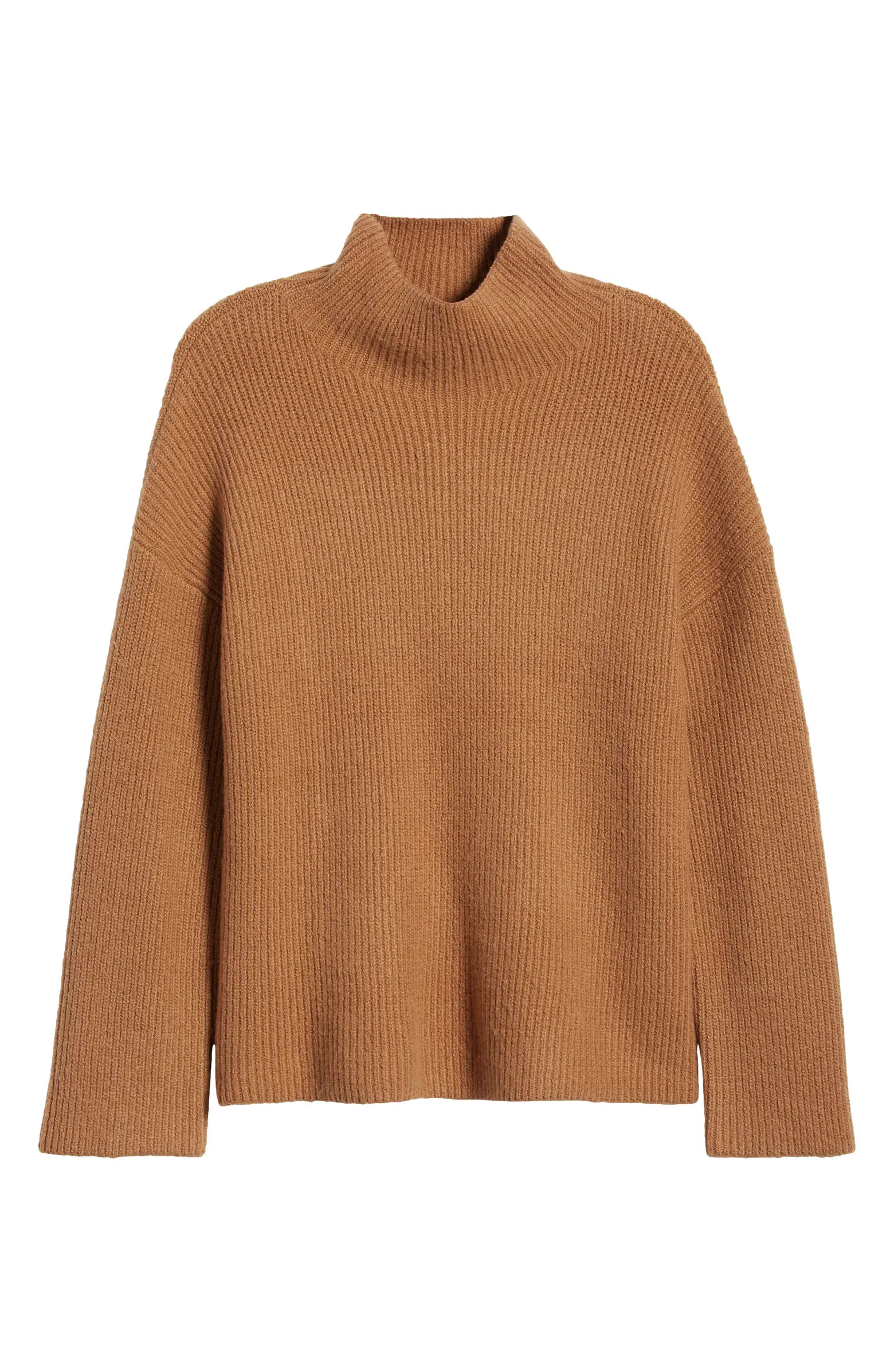 Relaxed Turtleneck Cotton Blend Sweater | Nordstrom