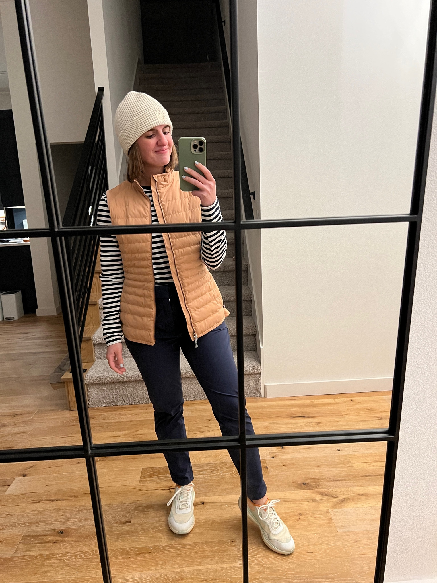 Tonight golf outfit for a group lesson at the club! ⛳️ These layers are all so perfect for transitioning into spring!

Shirt: 6
Vest: M
Pants: 28
Shoes: Coke Haan, not available anymore

#LTKstyletip #LTKfindsunder100 #LTKfitness