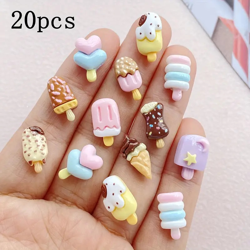 20/40 Pcs Adorable Mini Resin Mixed Chocolate Ice Cream Charms - Vibrant Color Mix, Flat Back Rhi... | Temu Affiliate Program