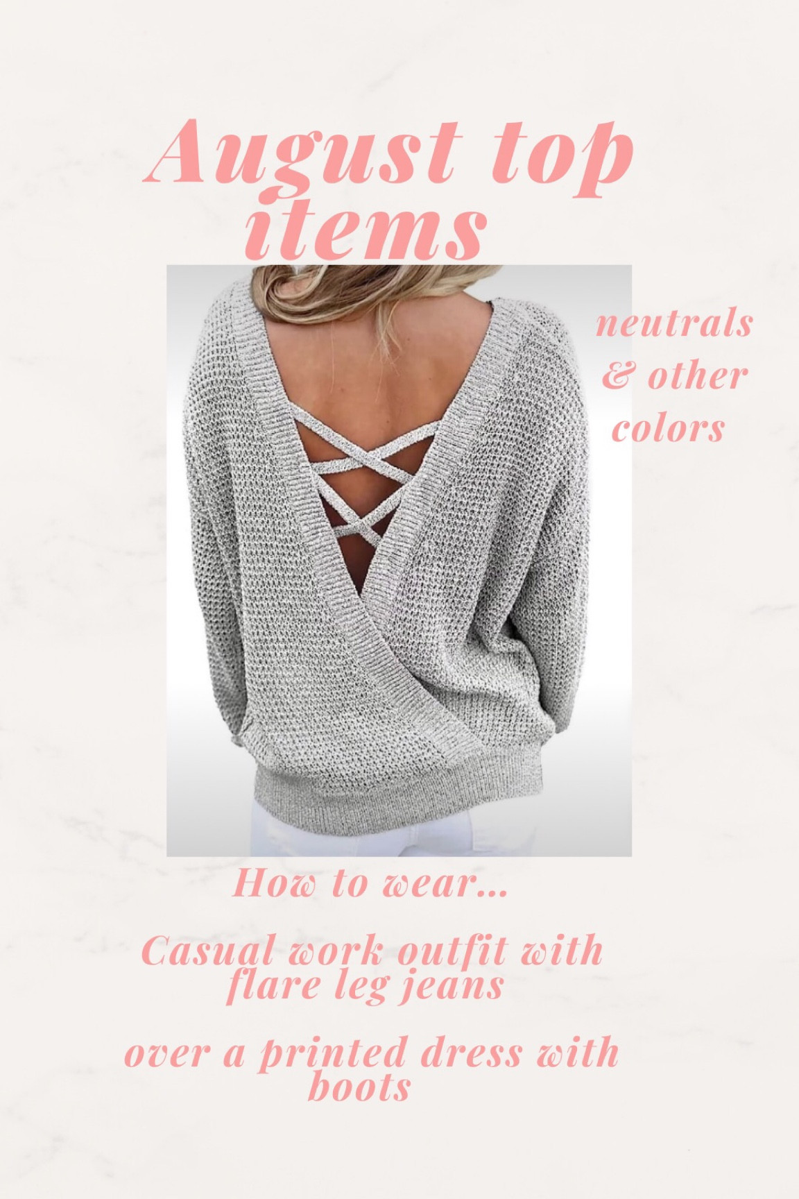 Amazon sweater under $40! 

Fall outfit 
Winter outfit 
Work outfit 
Casual outfit
Wear now
Wear later
Transitional outfit 
Early Fall outfit 
Work from home outfit
WFH outfit 
Teacher outfit



#LTKSale #LTKunder50 #LTKSeasonal