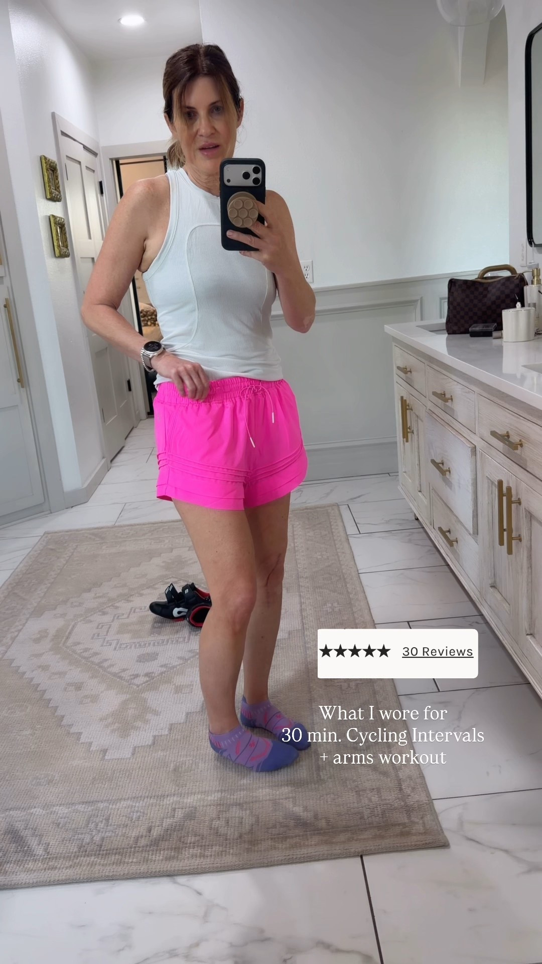 What I wore for morning workout
Shorts size small
Tank size 6

#LTKfitnessgoals #LTKOver40