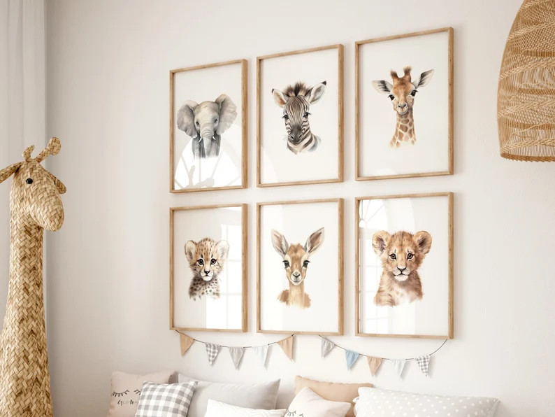 Impressions mignonnes danimaux de pépinière de safari - Etsy Canada | Etsy (CAD)