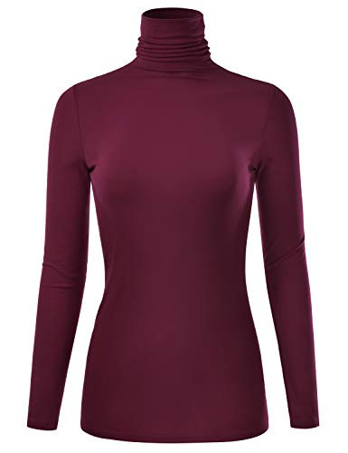 EIMIN Women's Long Sleeve Turtleneck Light Weight Pullover Slim Fit T-Shirts Top (S-3XL) | Amazon (US)