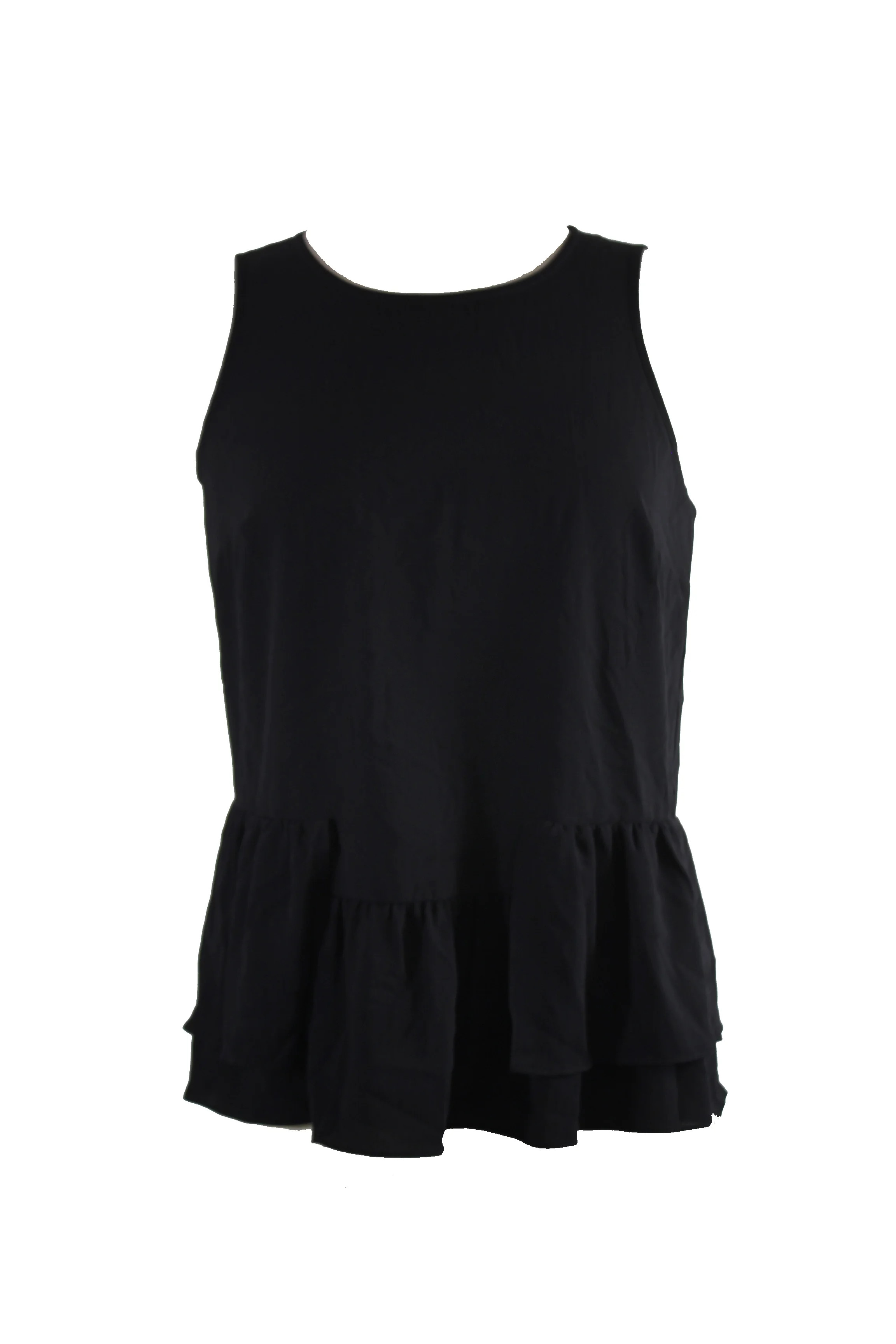 Inc International Concepts Black Layered Peplum Tank Top 0 | Walmart (US)