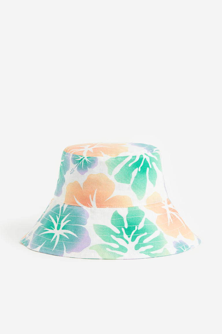 H & M - Patterned Bucket Hat - Orange | H&M (US + CA)