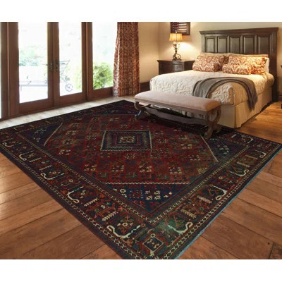 One-of-a-Kind Jamena Hand-Knotted 1980s 7'3" x 10'6" Wool Area Rug in Red | Wayfair North America